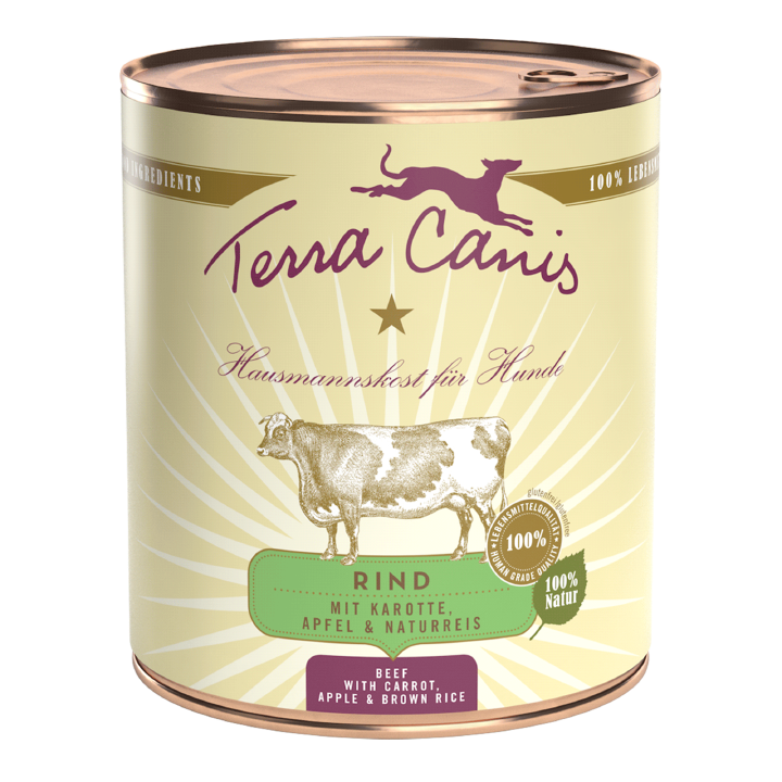 Terra Canis Hunde-Nassfutter Classic Rind mit Kartotte und Apfel